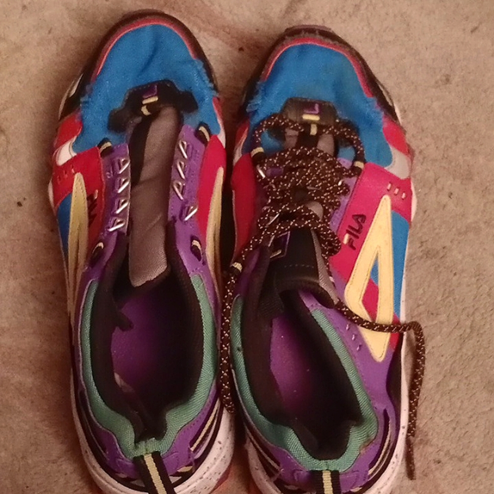 Colorful fila shoes
